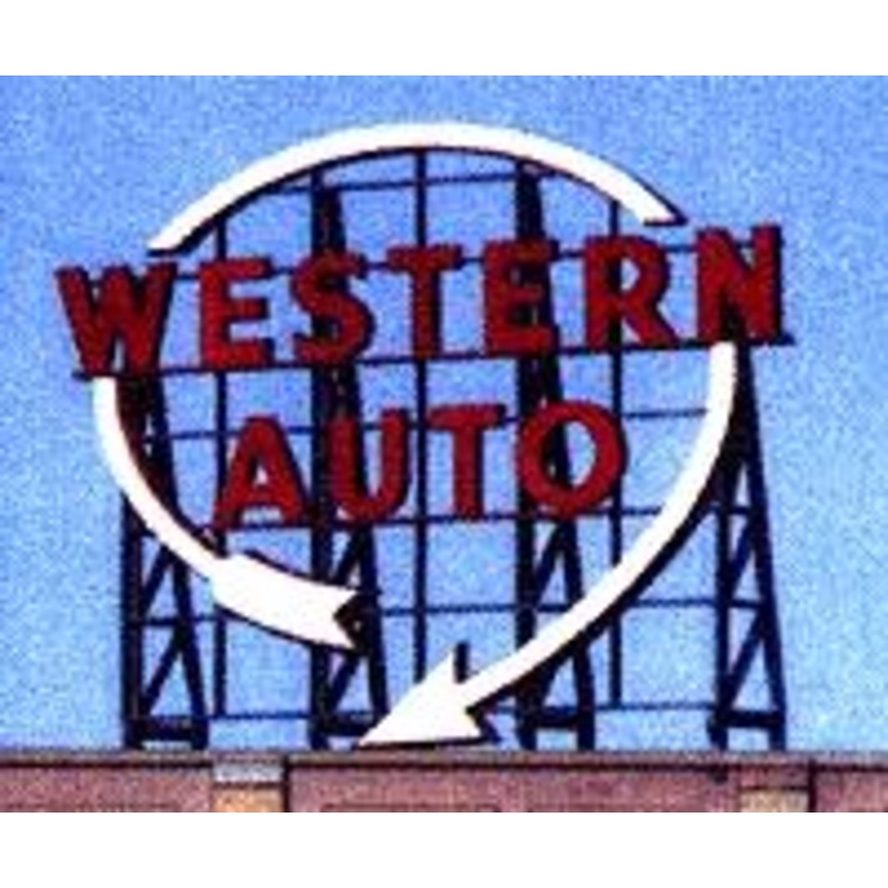 Western Auto 2-1/2” Wide x 2” Tall Laser Cut Wood