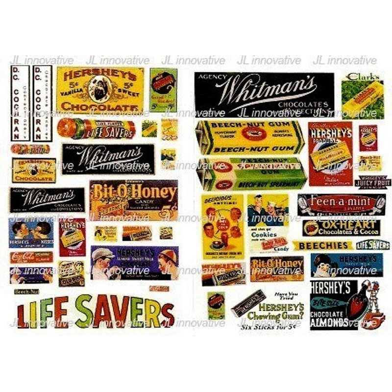 1930’s-1950’s Vintage Candy Signs