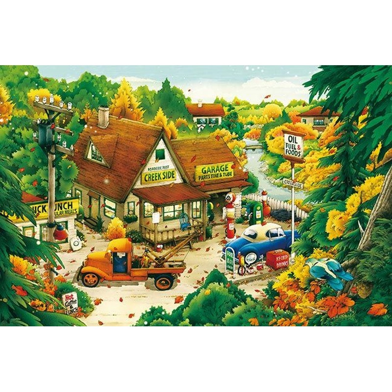Appleone 1000-878 Jigsaw Puzzle Hiroyuki Keikawa illustration Drive Station (1000 Pieces)