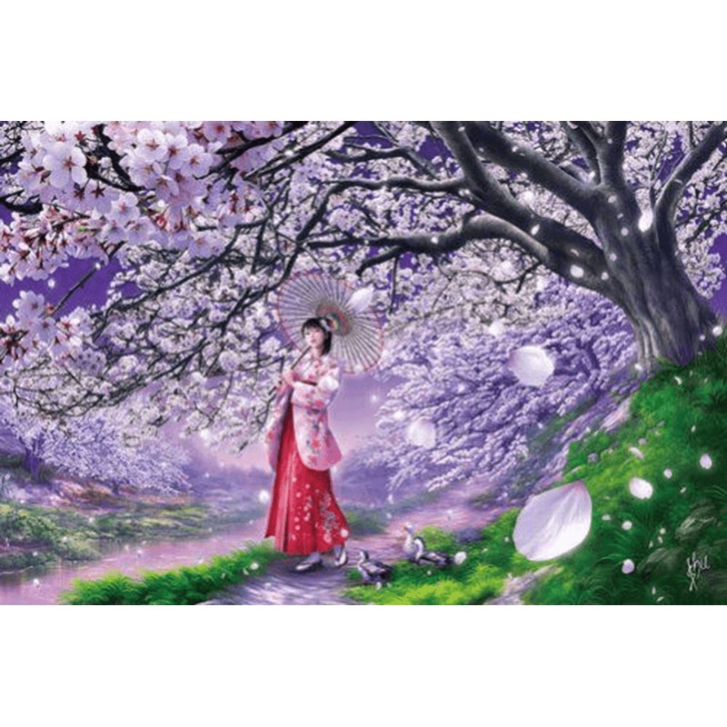 APPLEOne Jigsaw Puzzle 108-062 Fantasy Art Sakura (108 Pieces)