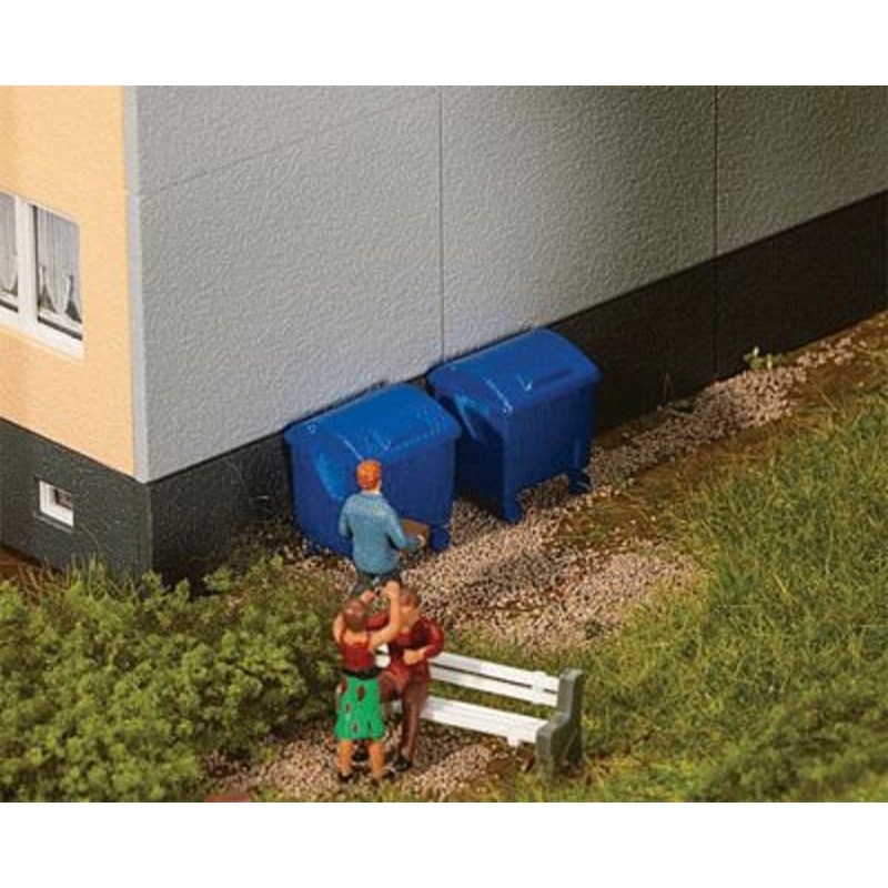 Blue Garbage Bins (2)