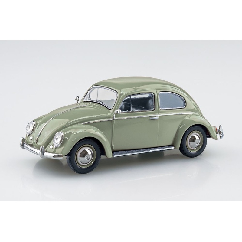 Aoshima 1/32 RakuPla Snap Kit No. 20-RG Volkswagen Beetle (Reed Green) Plastic Model