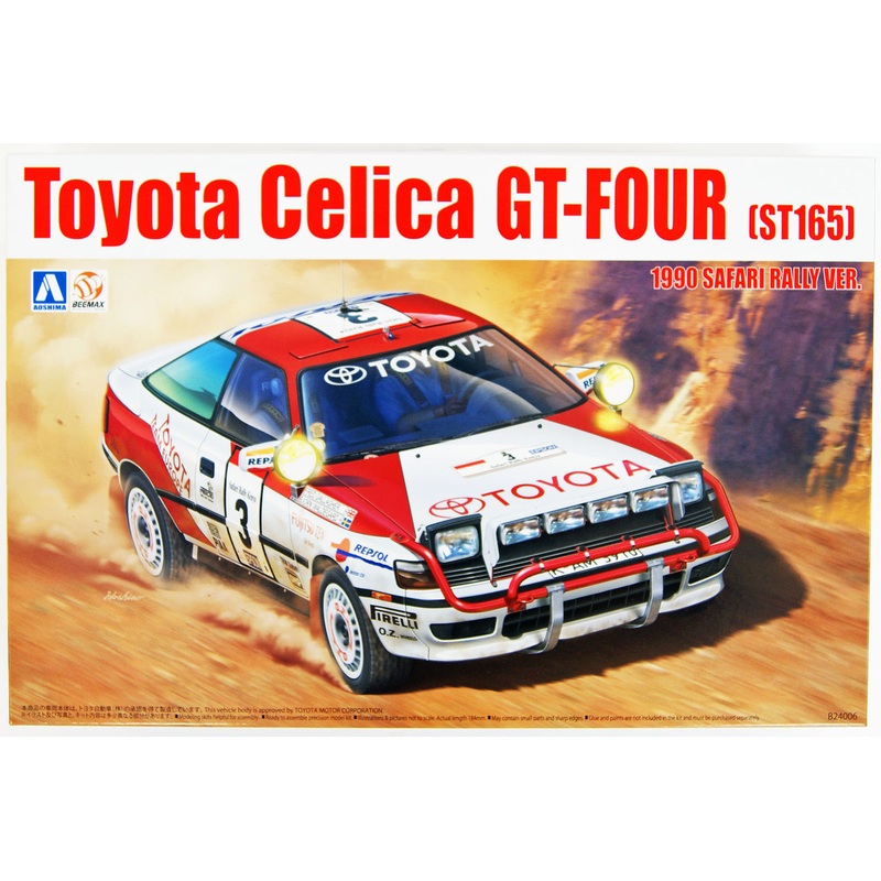 Aoshima 97885 Toyota Celica GT-Four ST165 ’90 Safari Rally 1/24 Scale