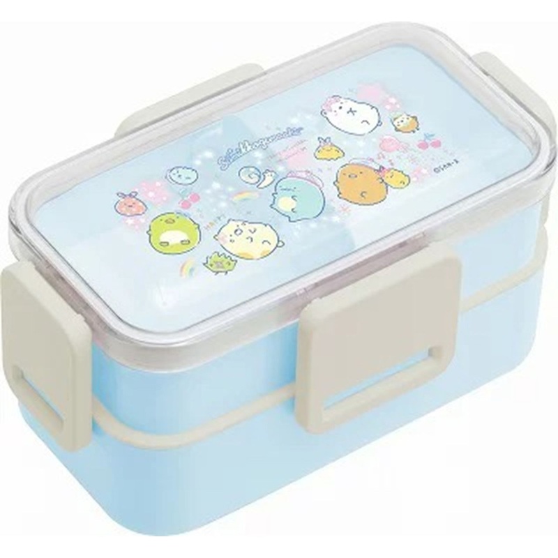San-x 2 Layers Lunch Box with 4 Locks Sumikko Gurashi