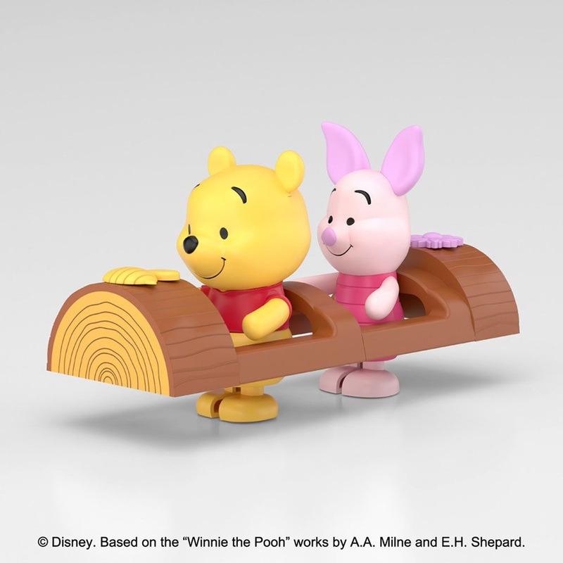 Aoshima RakuPla TokoToko: Disney Characters: Winnie The Pooh – Pooh & Piglet Plastic Model