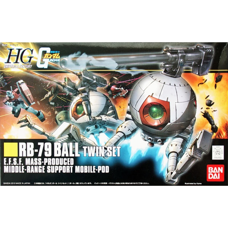 Bandai HGUC 114 Gundam RB-79 Ball TWIN SET 1/144 Scale Kit