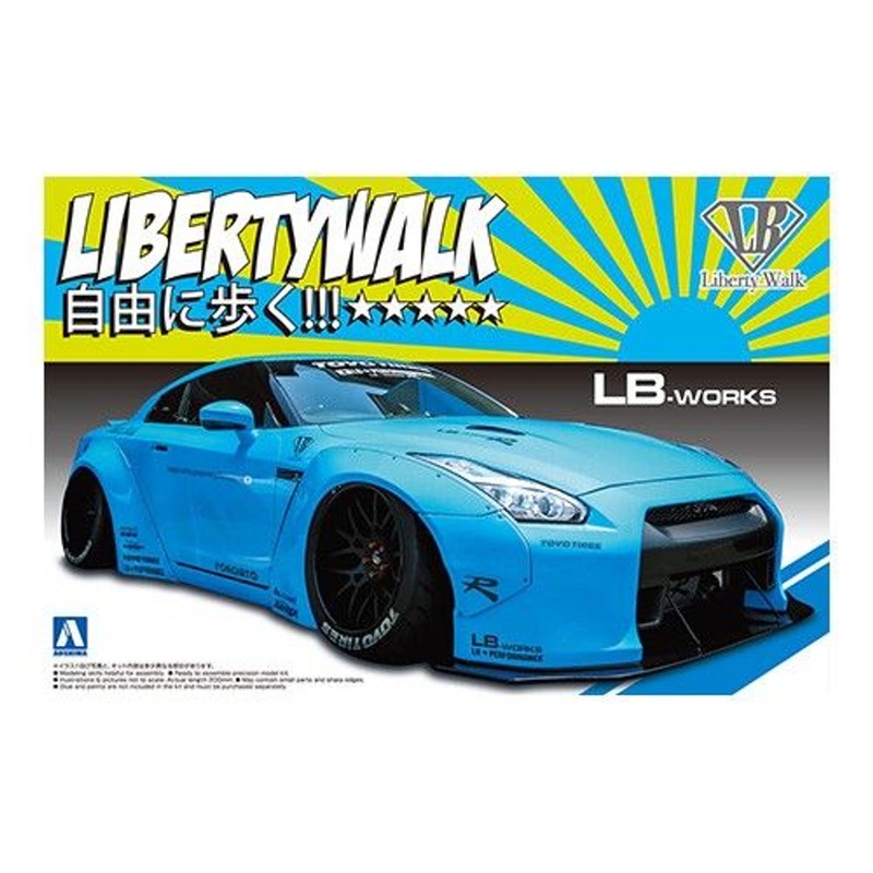 Aoshima Liberty Walk 1/24 No.9  LB Works R35 GT-R Ver.1 Plastic Model