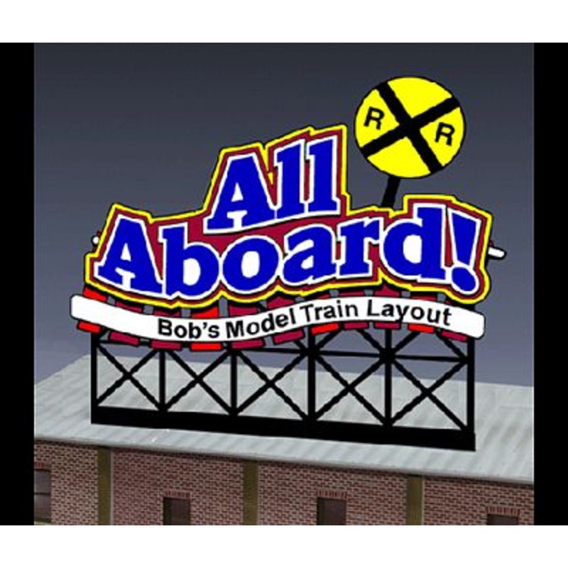 All Aboard Customizable Animated Rooftop Billboard