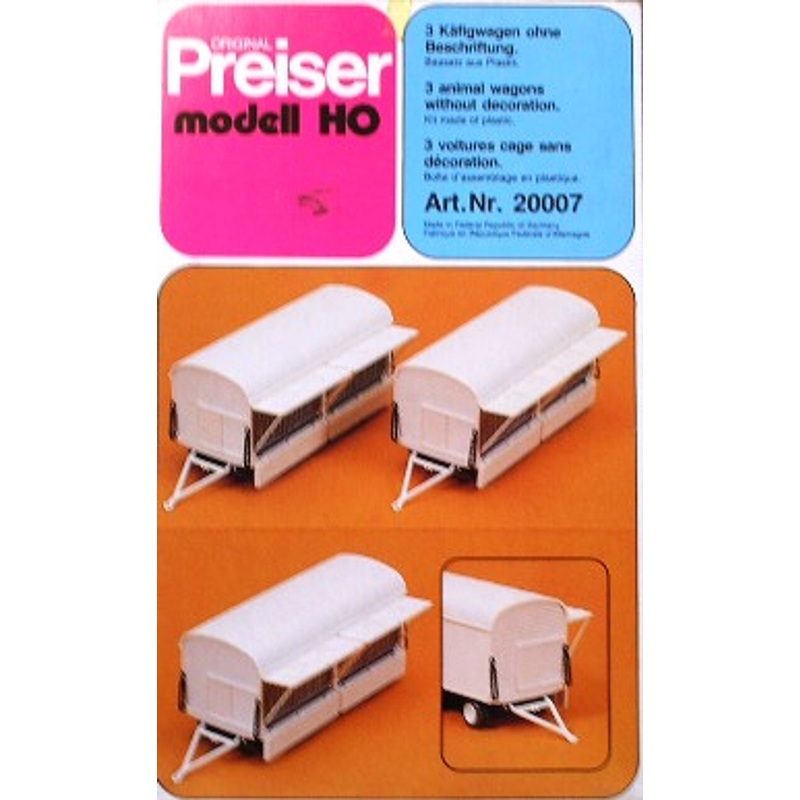 Modern Circus Cage Wagons Undecorated