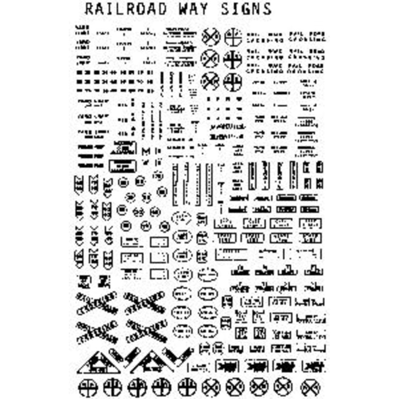 Railroad Right-of-Way Signs Black Lettering w/Clear Background