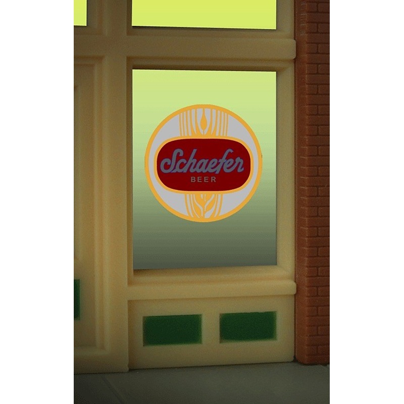 Schaefer Beer Flashing Neon Window Sign