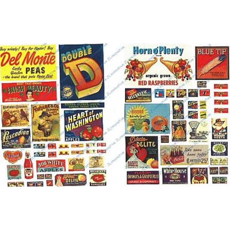 Vintage Fruit Crate and Fruit Stand Signs