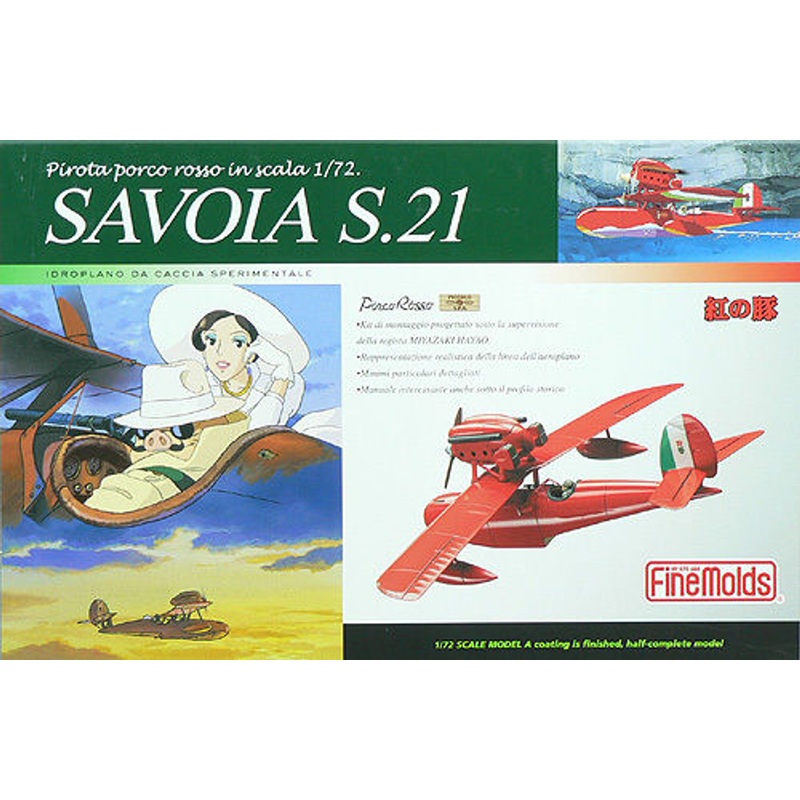 Fine Molds PJ1n SAVOIA S.21 Seaplane PORCO ROSSO (Pre-Painted) 1/72 Scale Kit