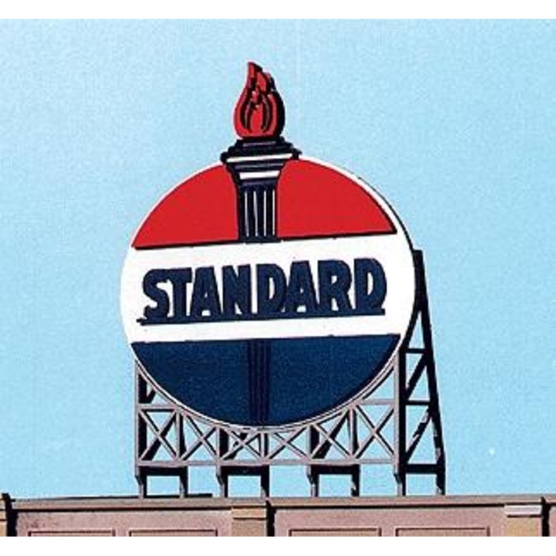 Standard Oil laser-cut rooftop sign (HO, S & O)