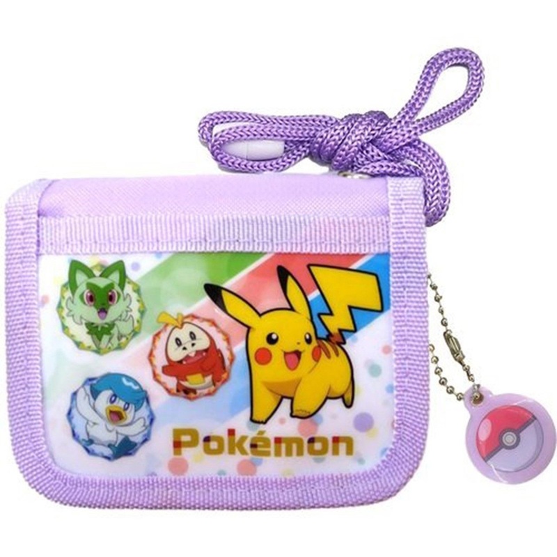 Sun Art Pokemon Center Wallet with Neck Strap Purple
