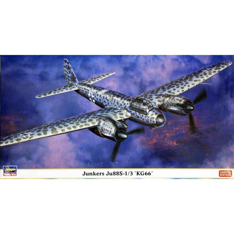 Hasegawa 02016 Junkers Ju88S-1/3 KG66 1/72 Scale Kit