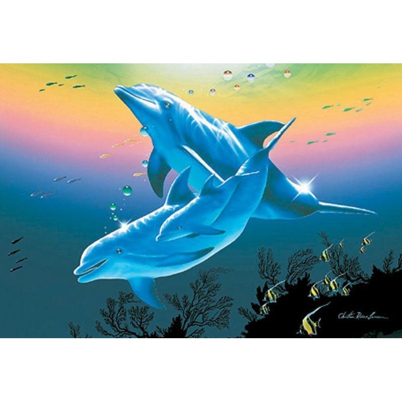 Beverly Jigsaw Puzzle Dolphin Family Cruise (CR Lassen) (300 Pieces)
