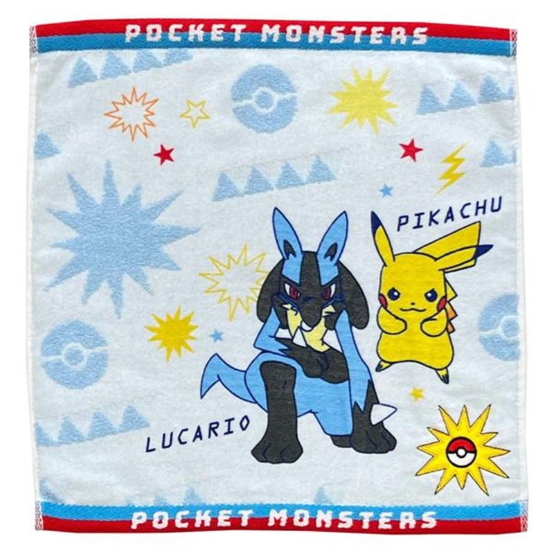 Pokemon Center Hand Towel Pikachu & Lucario