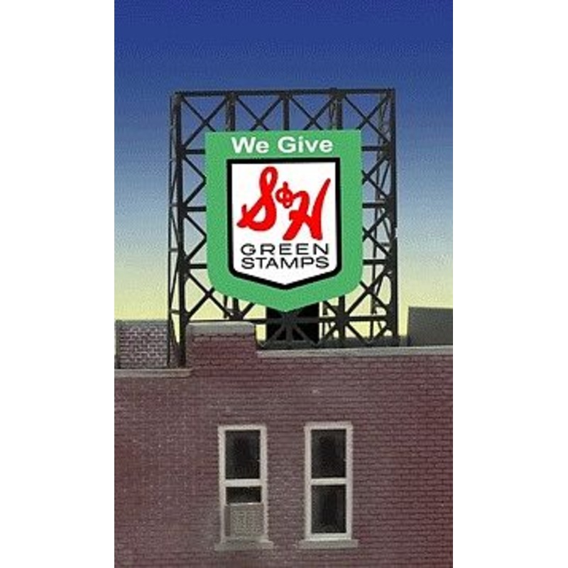 S&H Green Stamps Flashing Neon Window Sign