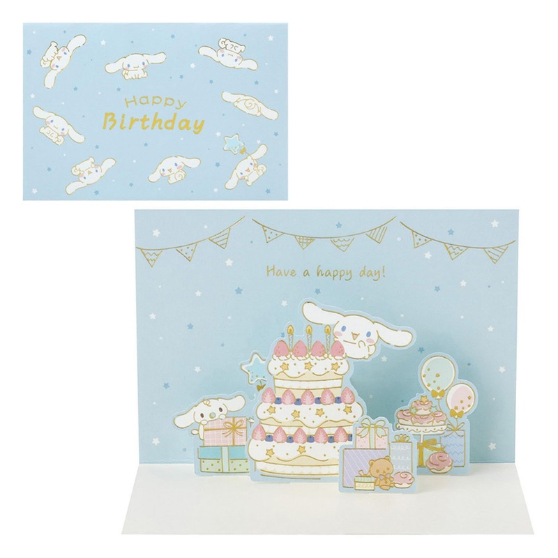 Sanrio Happy Birthday Card & Envelope – Cinnamoroll Party Time!
