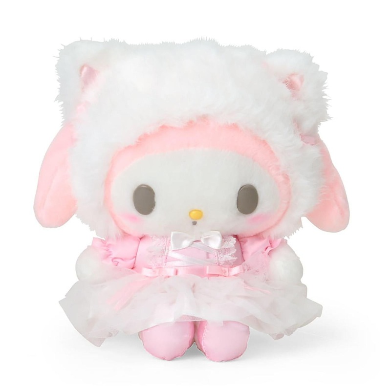 Sanrio My Melody Plush Toy (White Cat Ballerina)