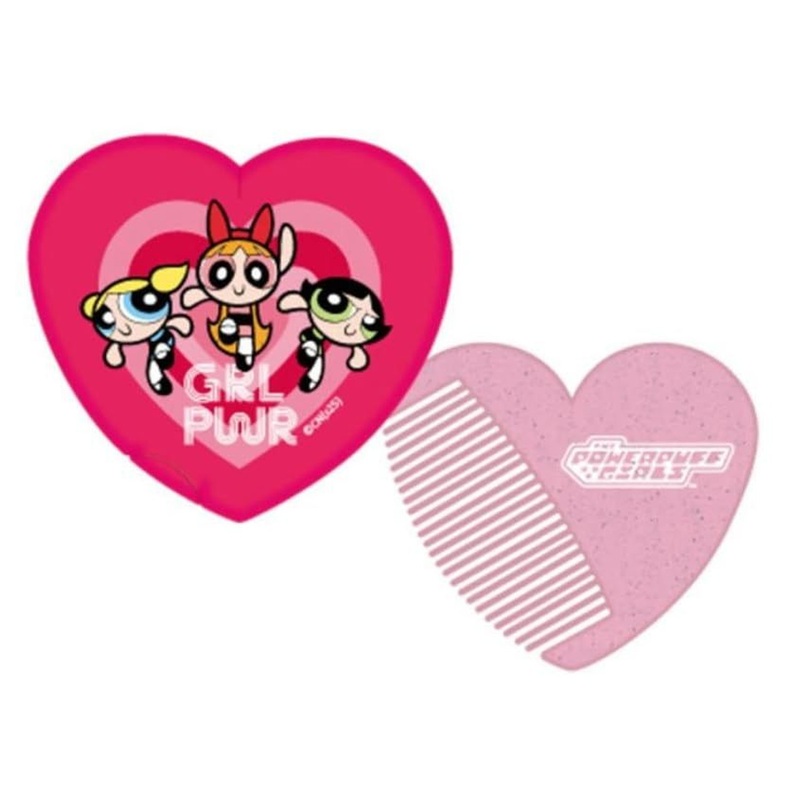 T’s Factory The Powerpuff Girls Heart-Shaped Mirror Comb Heart