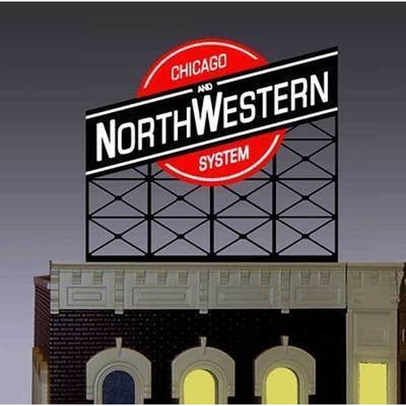 Chicago & North Western Animated Neon Billboard