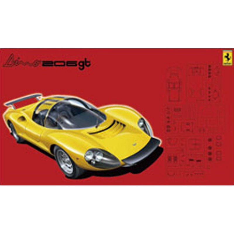 Fujimi FR-13 Ferrari Dino 206 GT with Etching Parts 1/24 Scale Kit