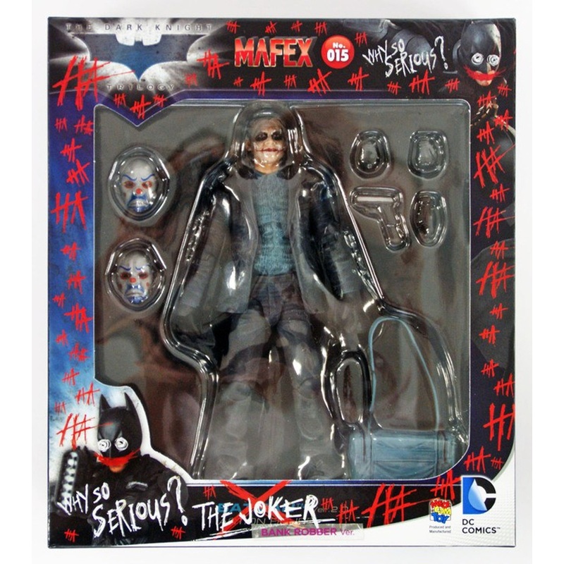 Medicom MAFEX 015 THE DARK KNIGHT JOKER Bank Robber Version Figure 4530956470153
