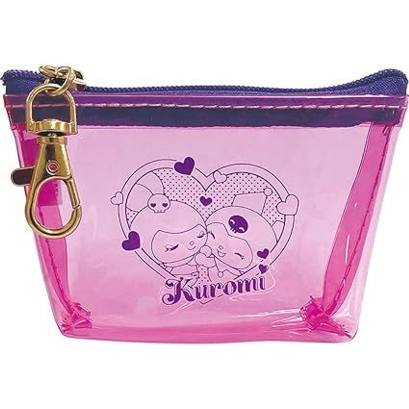 T’s Factory Sanrio CHOCOTTO Triangle Clear Pouch Kuromi Heart