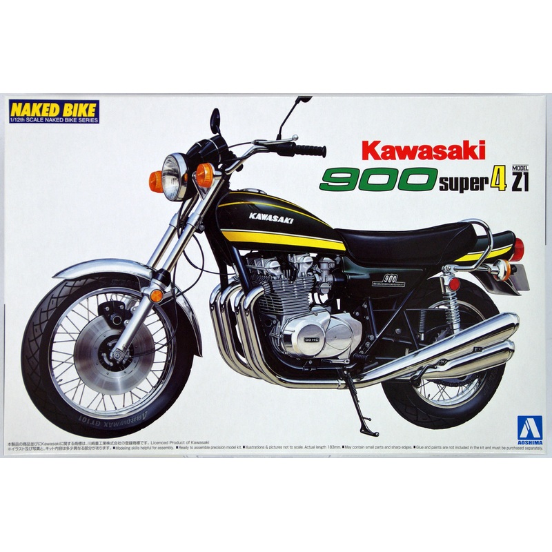 Aoshima Naked Bike 12 40980 Kawasaki 900 Super 4 Z1 1/12 Scale Kit