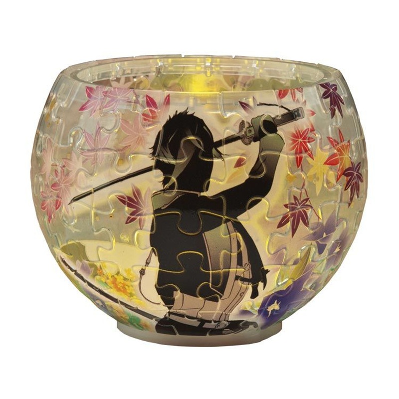 Yanoman 2201-45 3D LED Lamp Shade Puzzle Touken Ranbu – Hizamaru (80 Pieces)