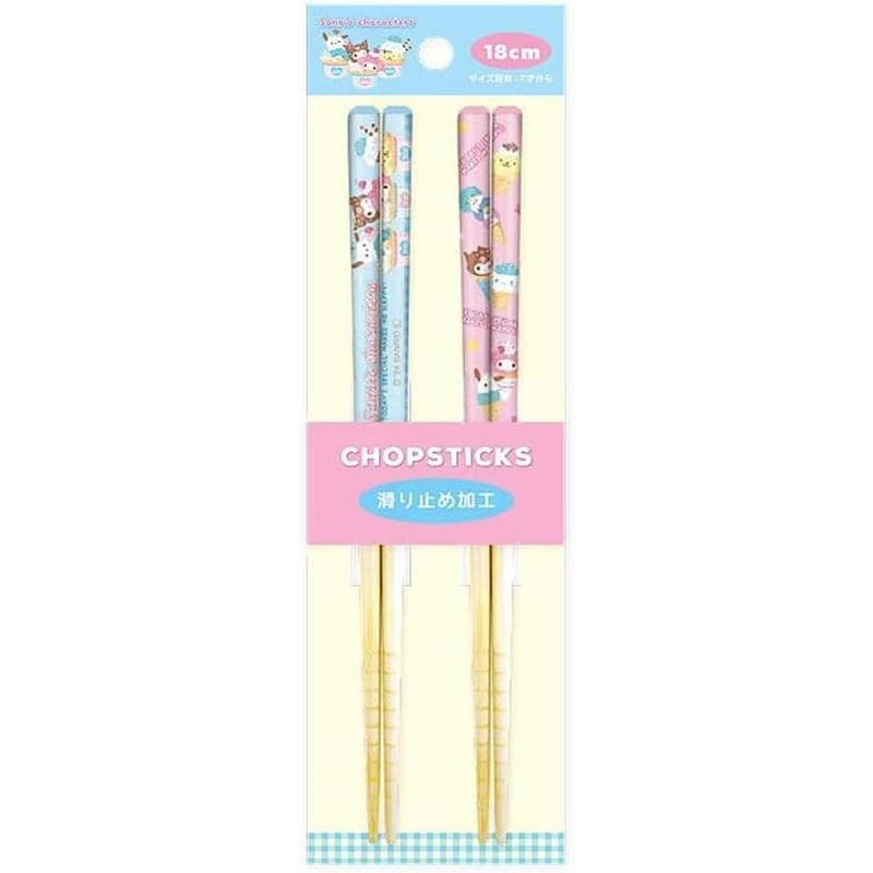 T’s Factory Sanrio Pair Bamboo Chopsticks (18 Cm) Sweets / Mix