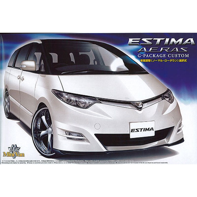 Aoshima 01981 Toyota Estima Aeras G Package Cusom 1/24 Scale Kit