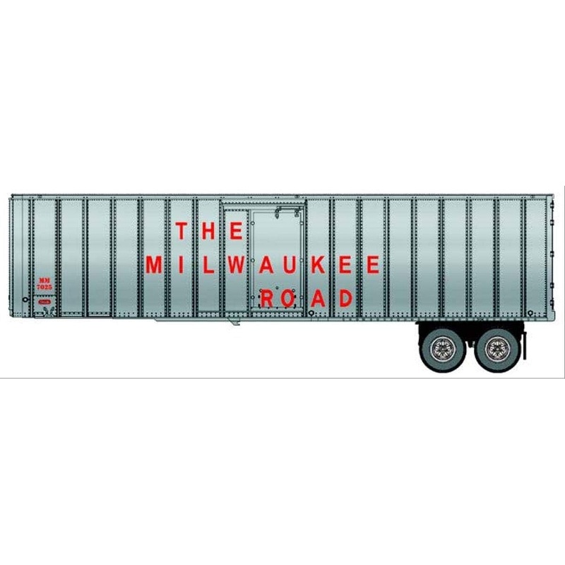 Milwaukee Road #2 Flexi-Van 40′ Trailer (2)