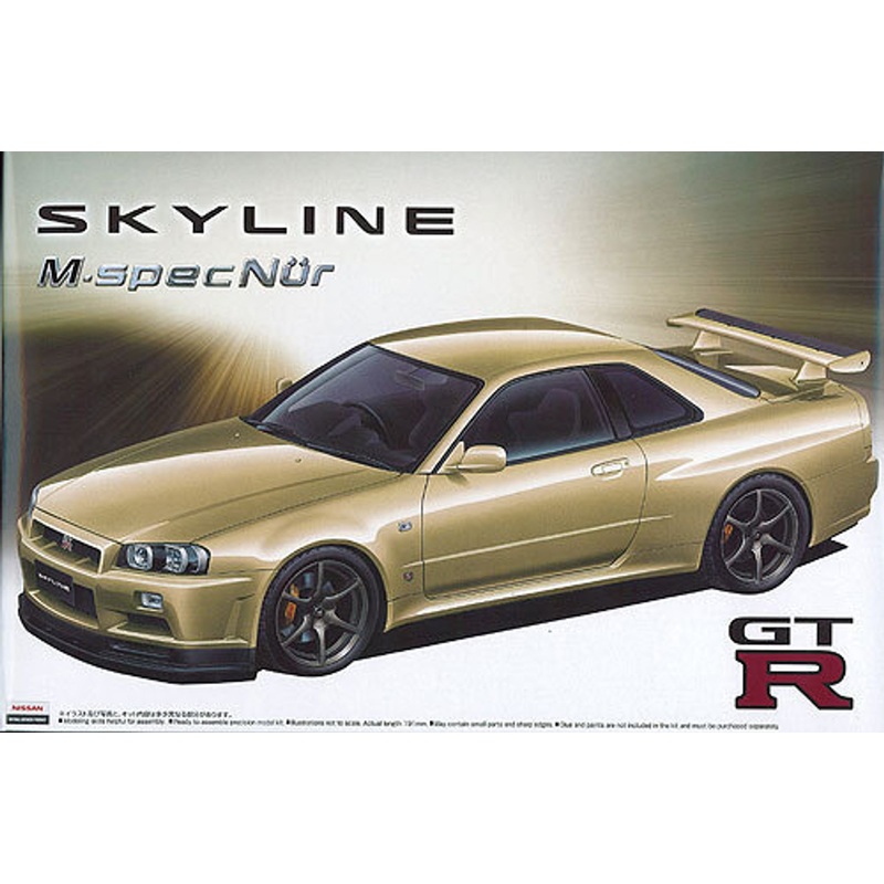 Aoshima 01592 Nissan Skyline GT-R M-spec Nur. (BNR34) 1/24 Scale Kit