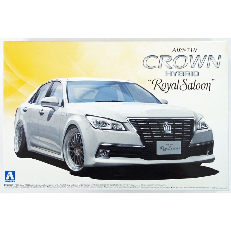 Aoshima 08461 AWS210 Toyota Crown Hybrid Royal Saloon G 2012 20 inch custom 1/24 Scale Kit