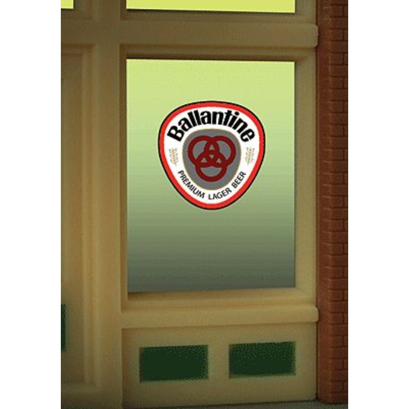 Ballantine Beer Flashing Neon Window Sign