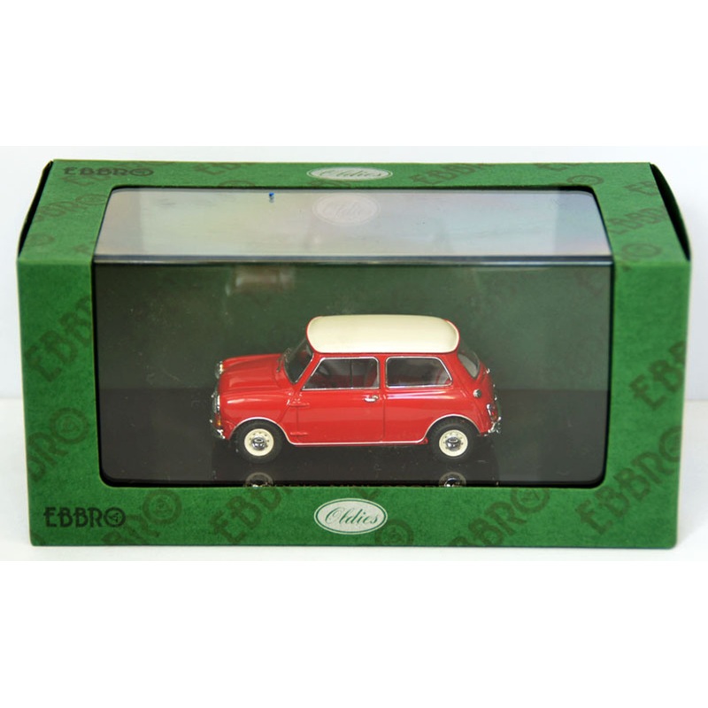 Ebbro 44406 Morris Mini Cooper (Red/White) 1/43 Scale