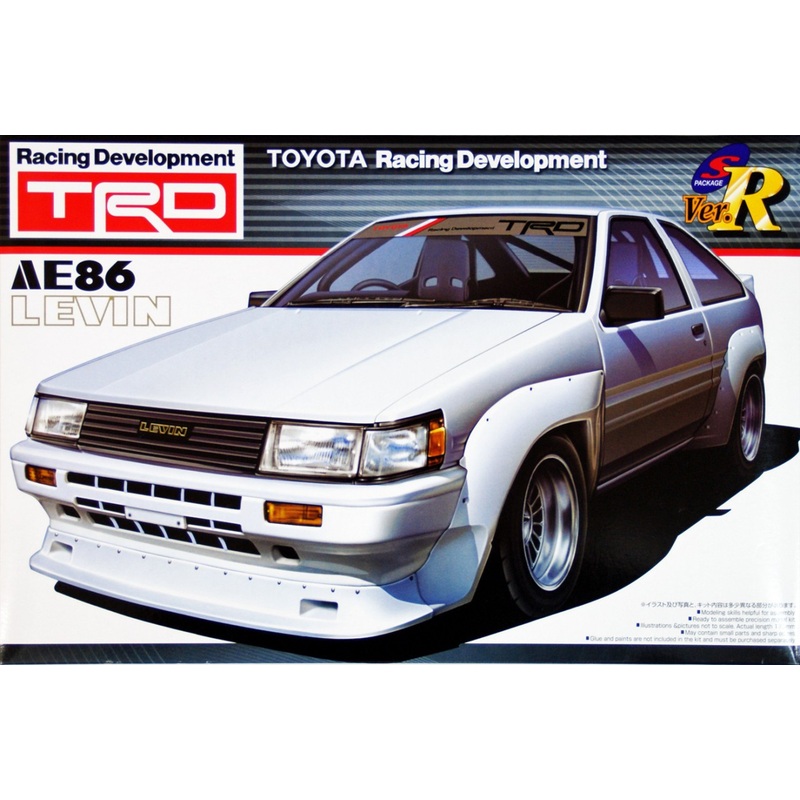 Aoshima 02704 Toyota AE86 Levin TRD Toyota Racing Development 1/24 Scale Kit