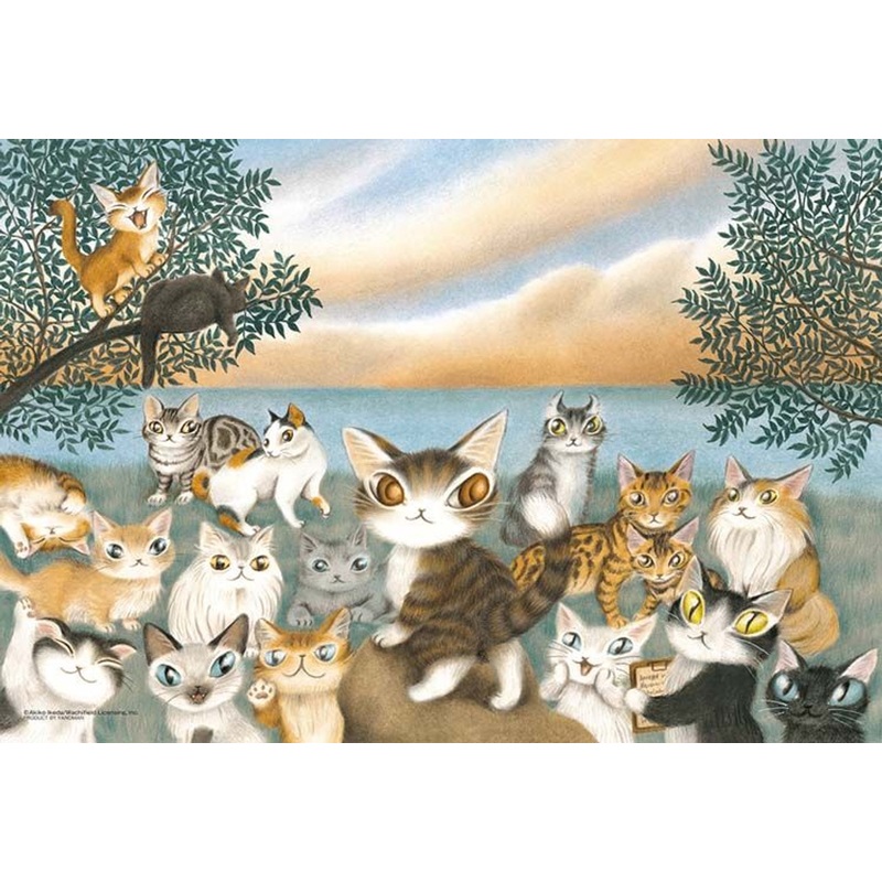 Yanoman Jigsaw Puzzle World Kitten Conference WachiField (300 Pieces)