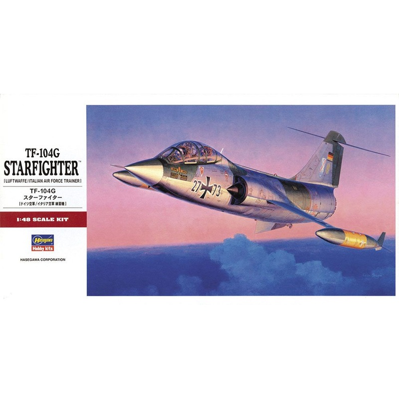 Hasegawa 1/48 TF-104G Starfighter (Luftwaffe/Italian Air Force Trainer) Plastic Model