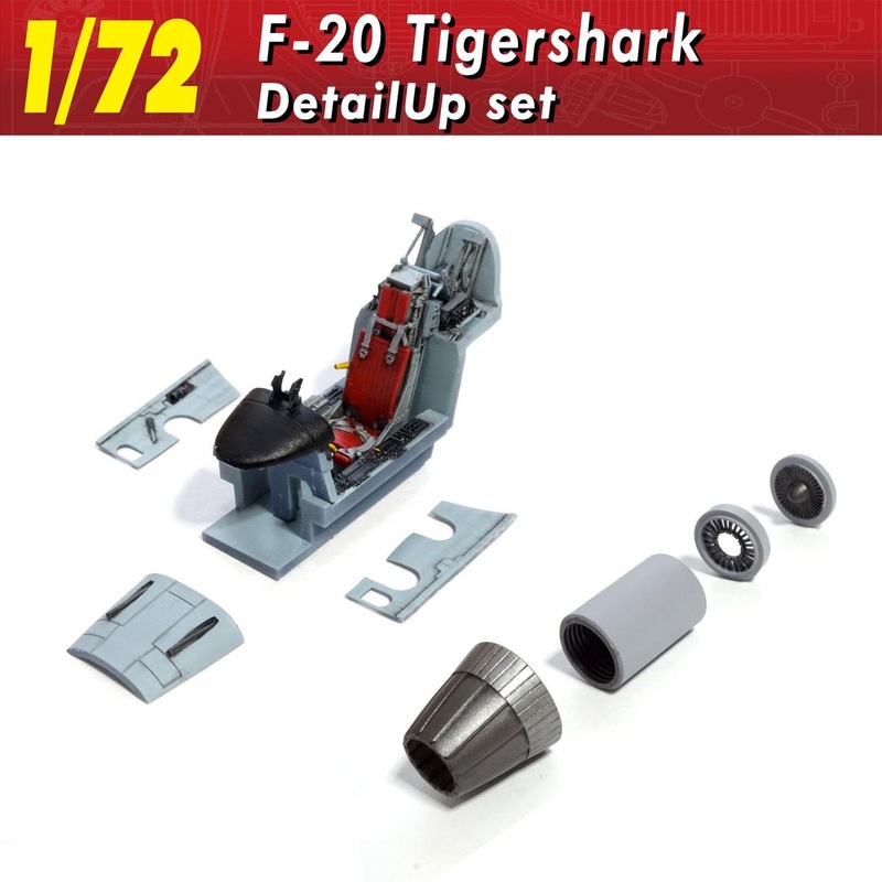 1/72 F-20 Tigershark Prototype Unit 2/3 Detail Up Set Plastic Model