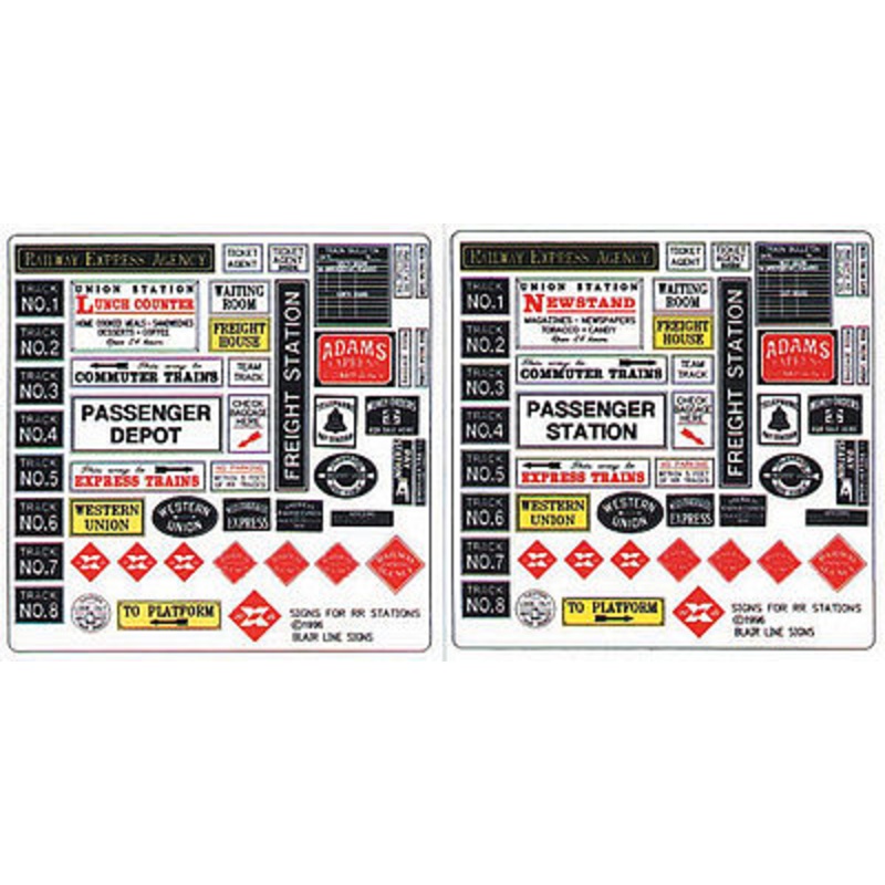 RR Station Depot Signs