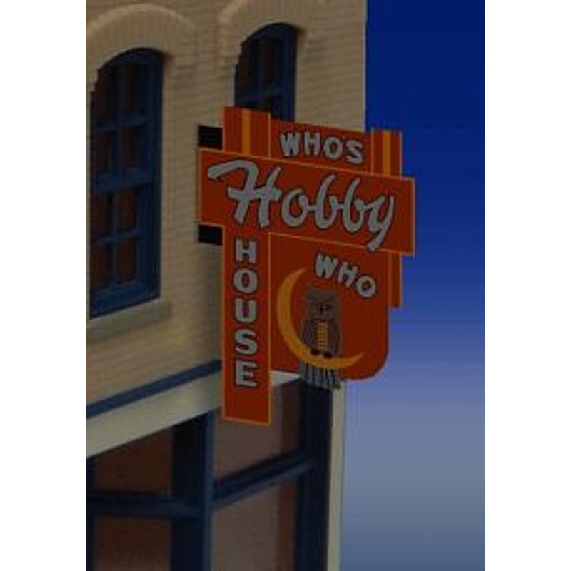 Who’s Hobby House Verticle Sign  (Lg)