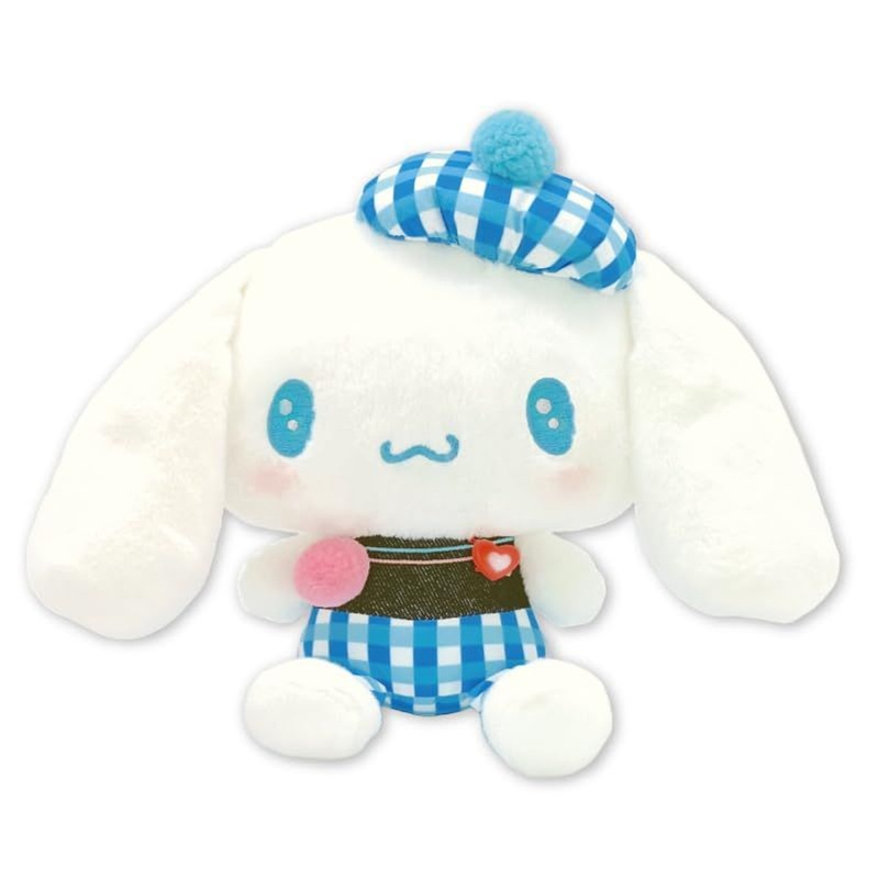Nakajima Sanrio Plush Toy S Gingham Denim Cinnamoroll