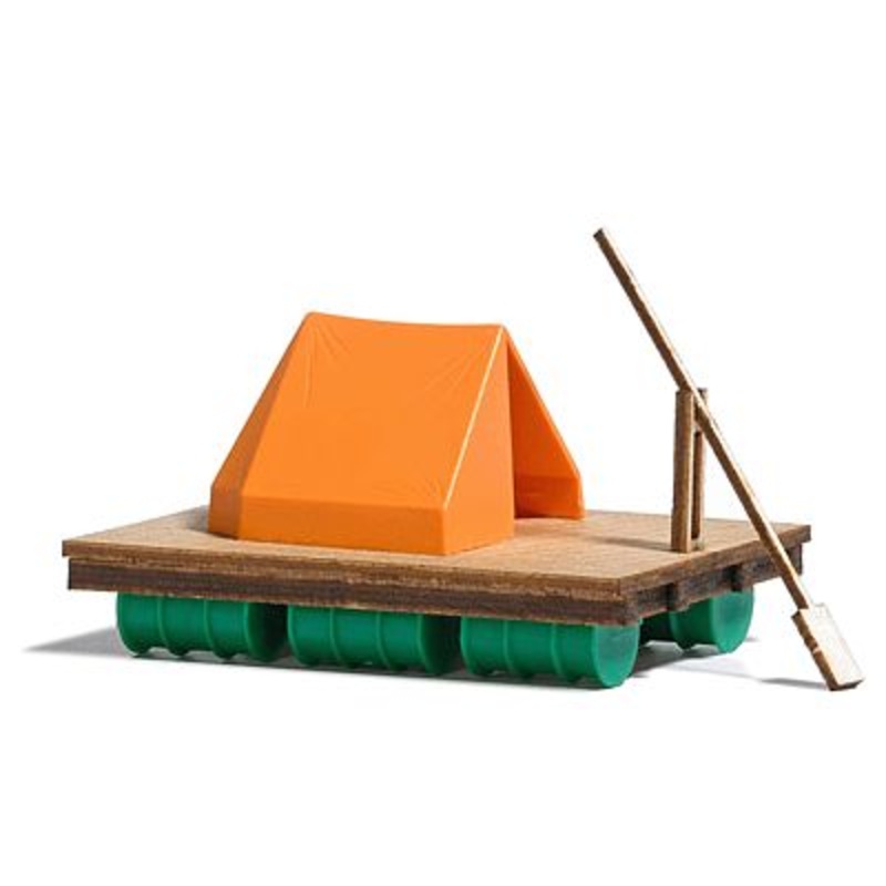 Wood Raft w/Paddle & Tent – Kit