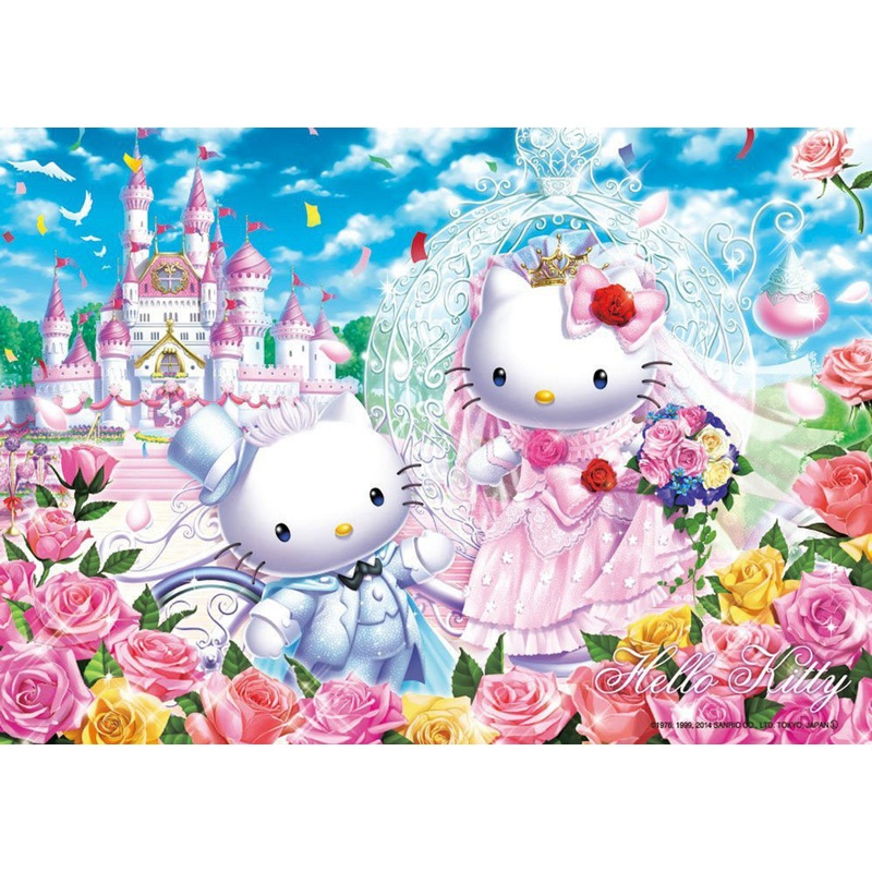 Beverly Jigsaw Puzzle 88-002 Sanrio Hello Kitty Castle Wedding (88 L-Pieces)