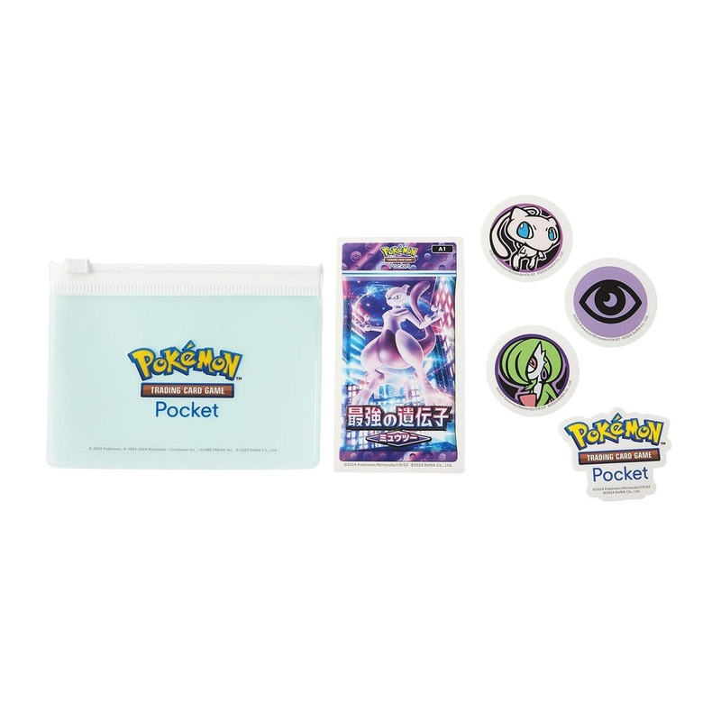 Pokemon Center Original Sticker In Pouch Pokemon Trading Card Game Pocket Mewtwo