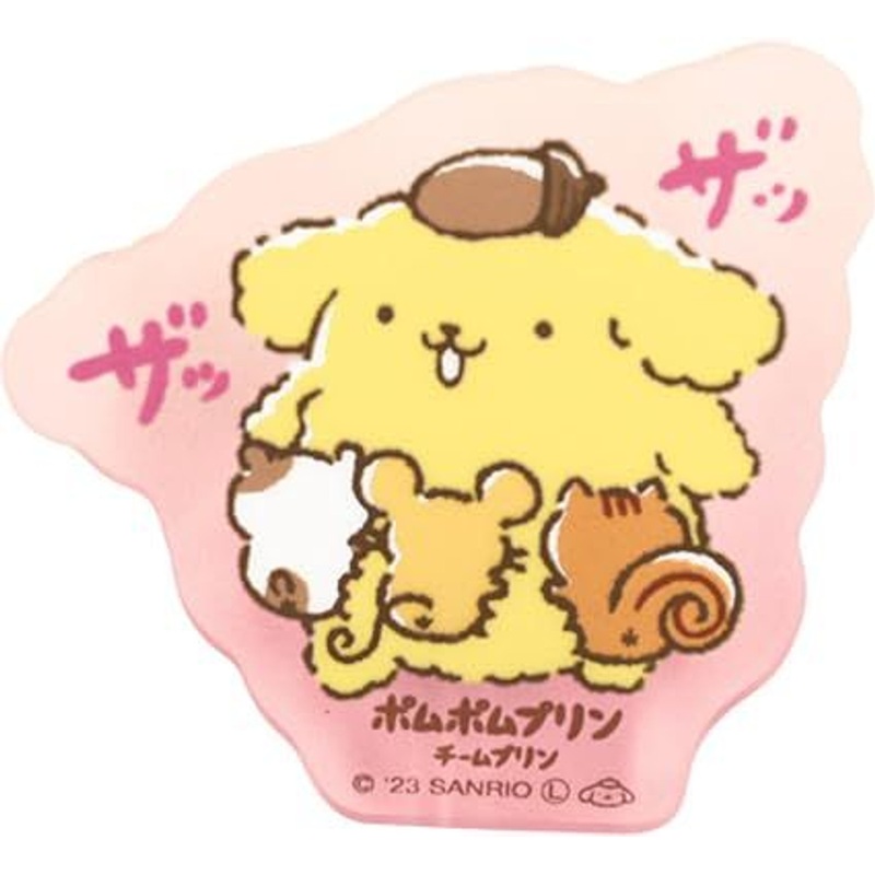 T’s Factory Sanrio Acrylic Clip Pom Pom Purin – Gather Around! (Team Purin)